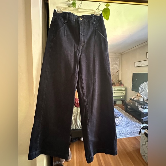 Wide Leg Black Jeans - Picture 1 of 3